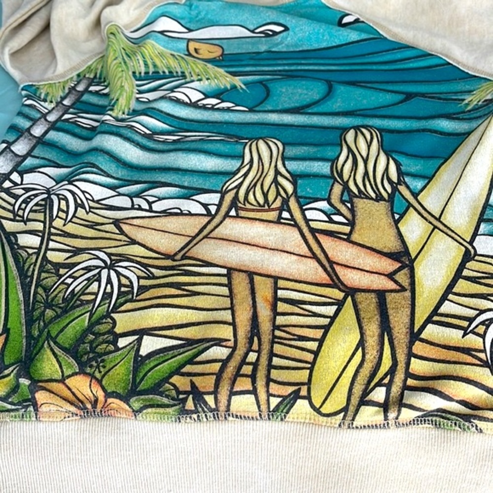 Surf Sisters Seasters Heather Brown Hoodie Sweatshirt